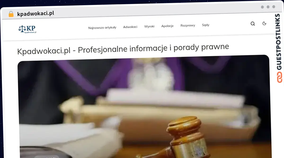 Publish Guest Post on kpadwokaci.pl