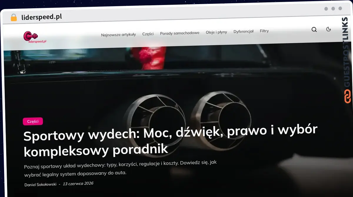 Publish Guest Post on liderspeed.pl