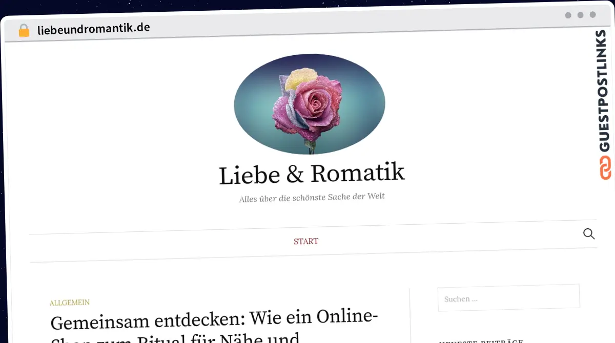 Publish Guest Post on liebeundromantik.de