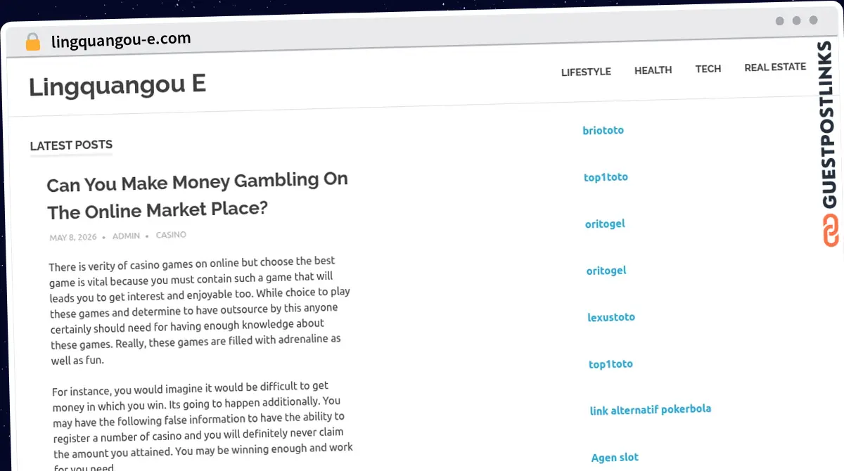 Publish Guest Post on lingquangou-e.com