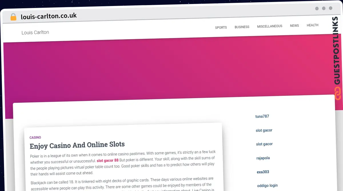 Publish Guest Post on louis-carlton.co.uk