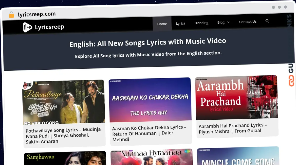 Publish Guest Post on lyricsreep.com