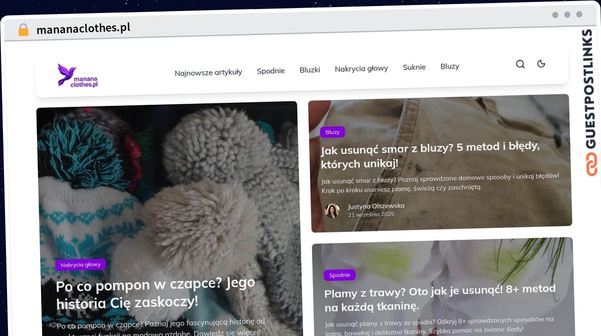 Publish Guest Post on mananaclothes.pl