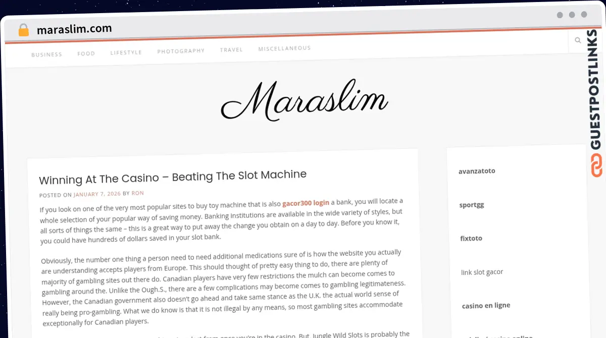 Publish Guest Post on maraslim.com
