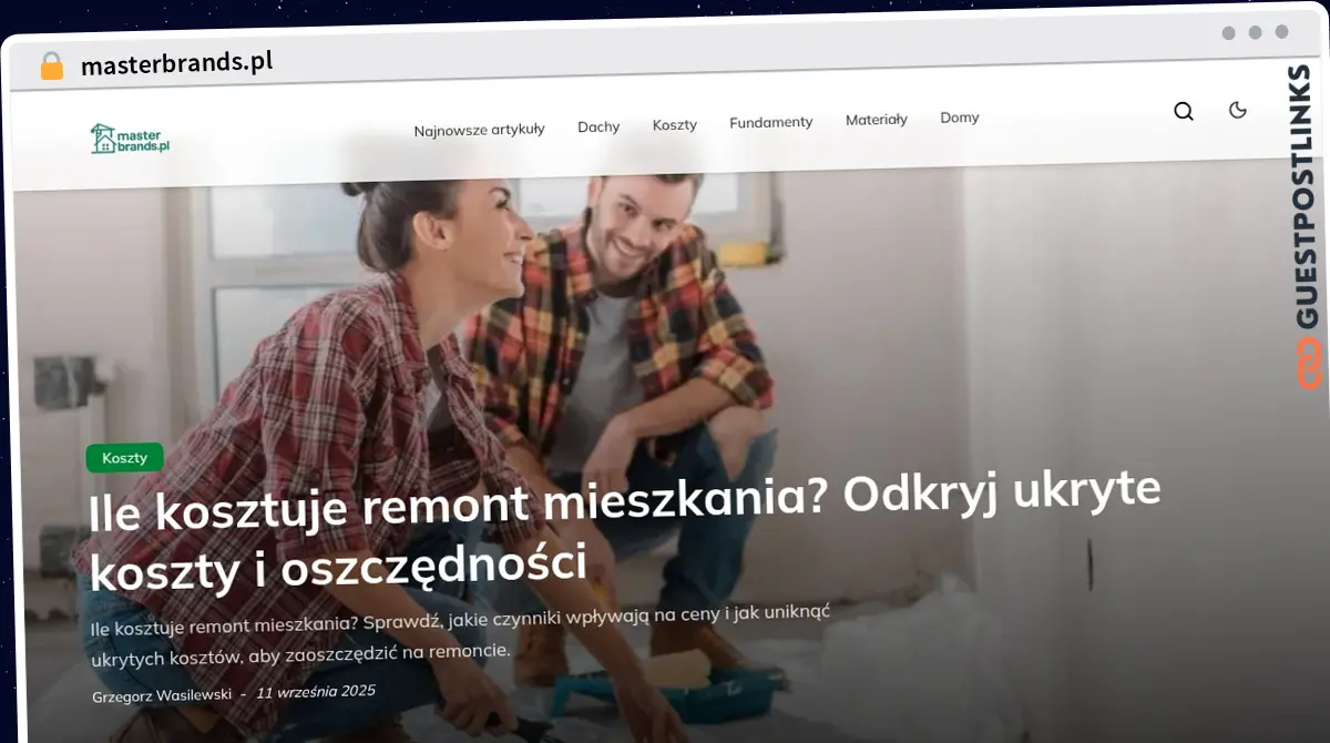 Publish Guest Post on masterbrands.pl