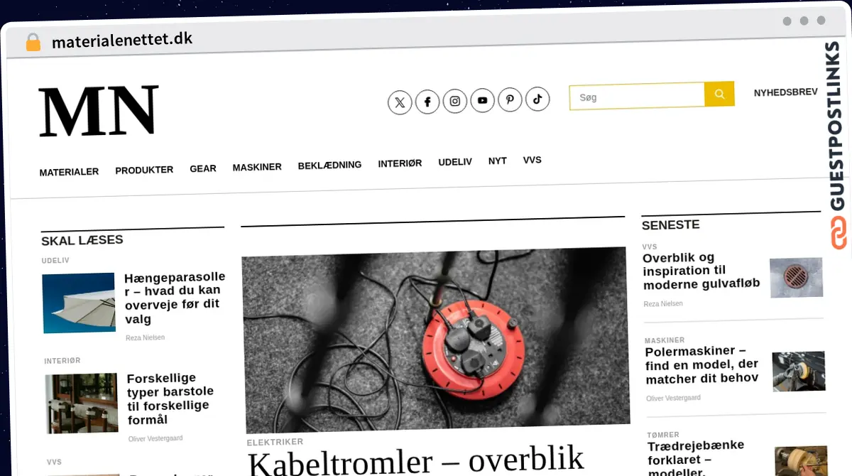 Publish Guest Post on materialenettet.dk