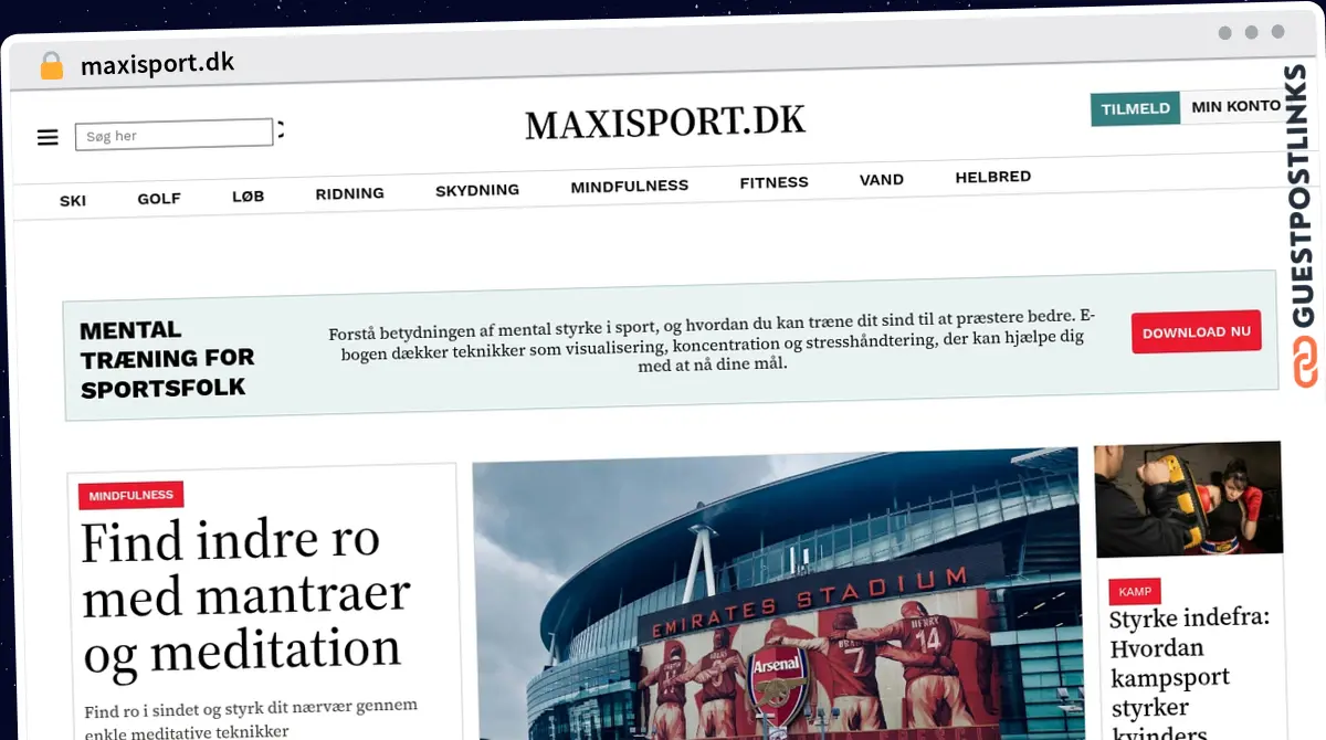 Publish Guest Post on maxisport.dk