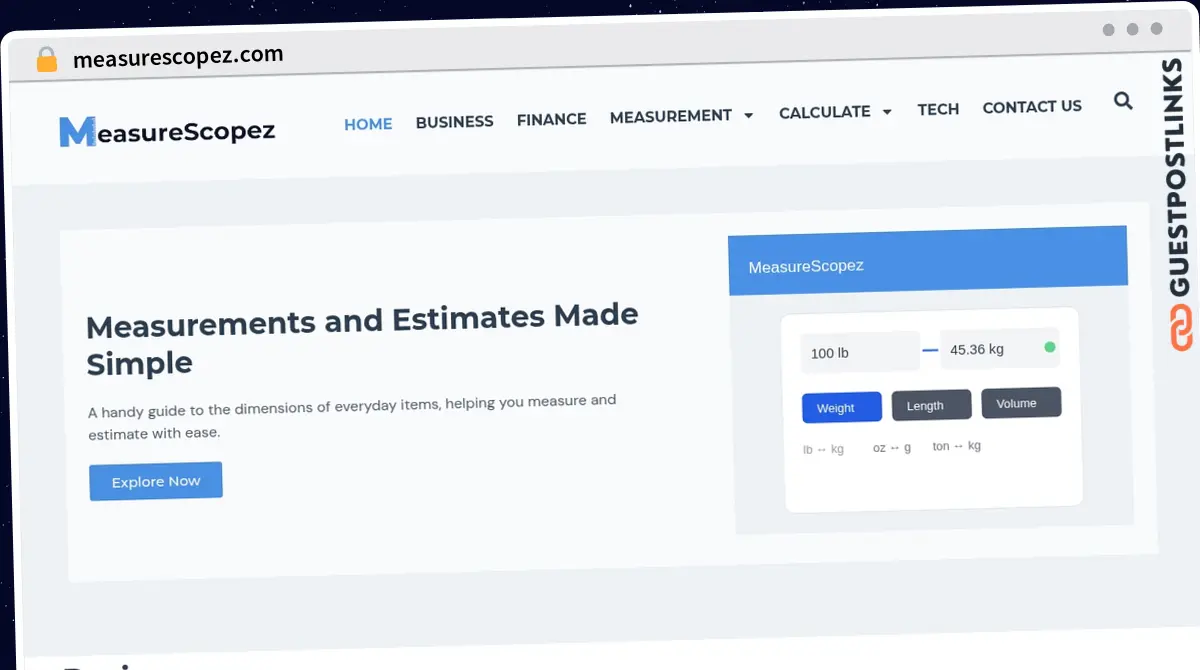 Publish Guest Post on measurescopez.com