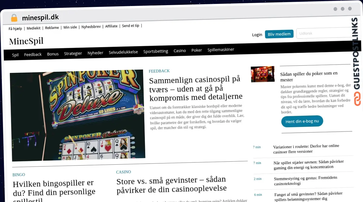 Publish Guest Post on minespil.dk