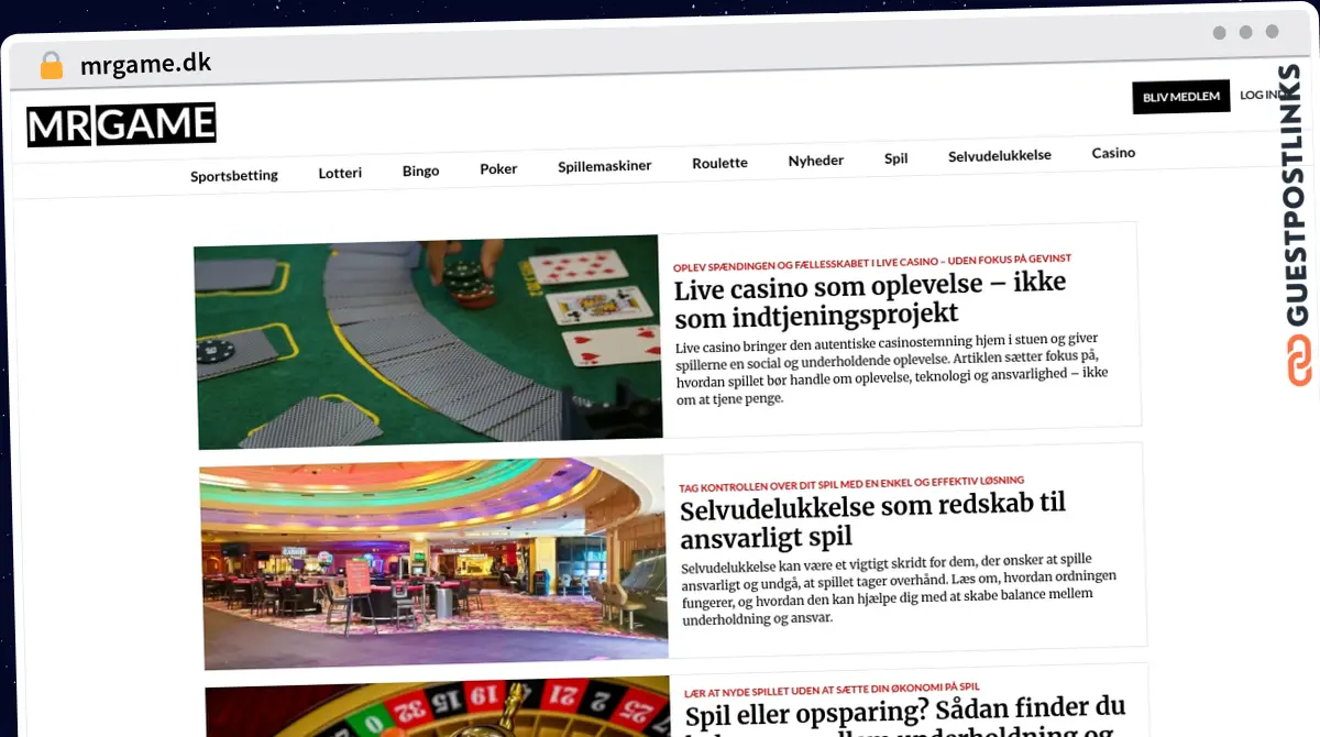 Publish Guest Post on mrgame.dk