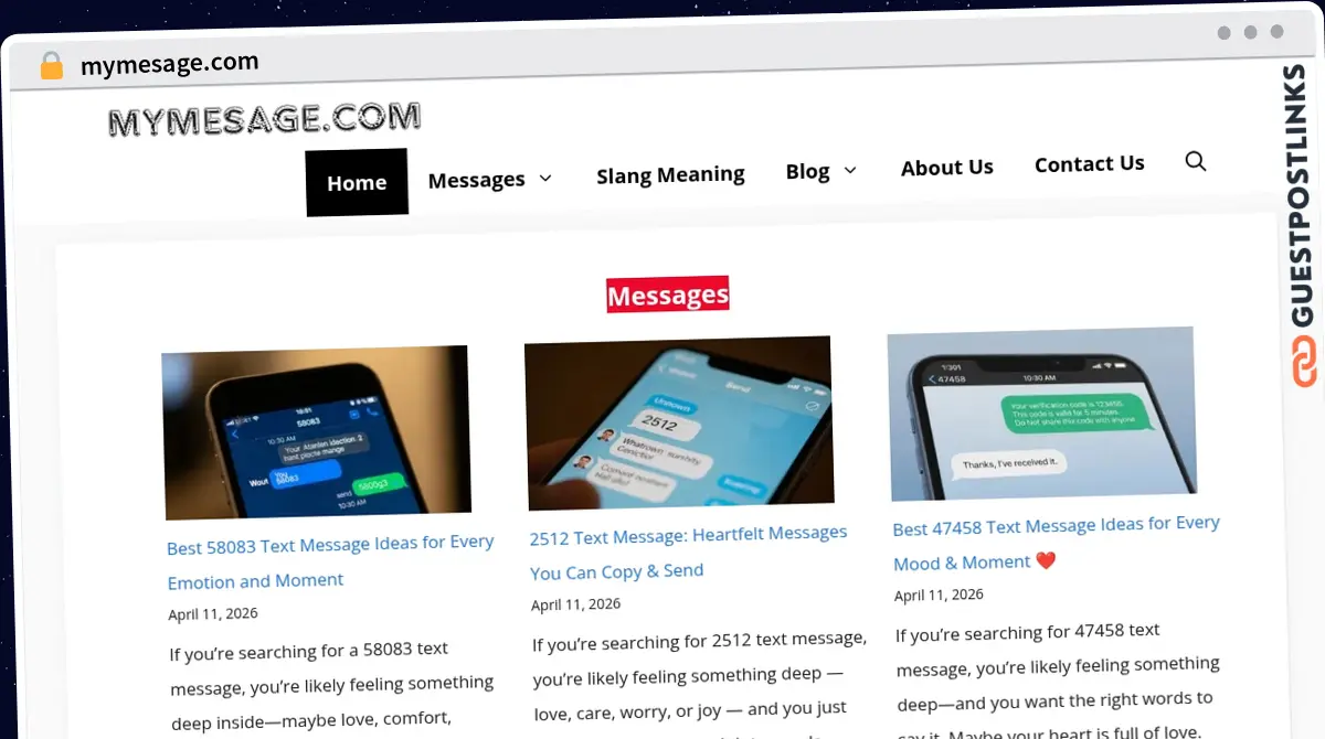 Publish Guest Post on mymesage.com