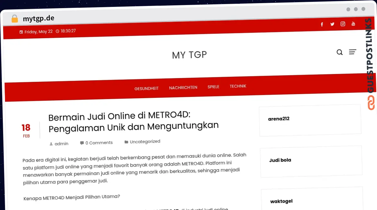 Publish Guest Post on mytgp.de