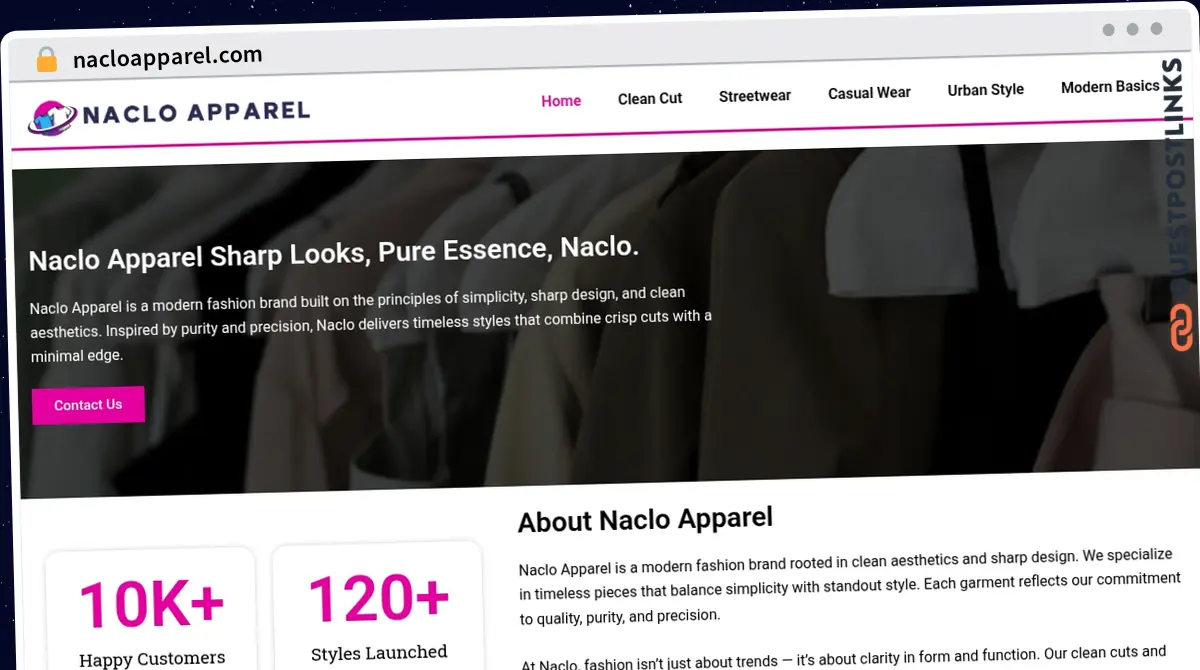 Publish Guest Post on nacloapparel.com