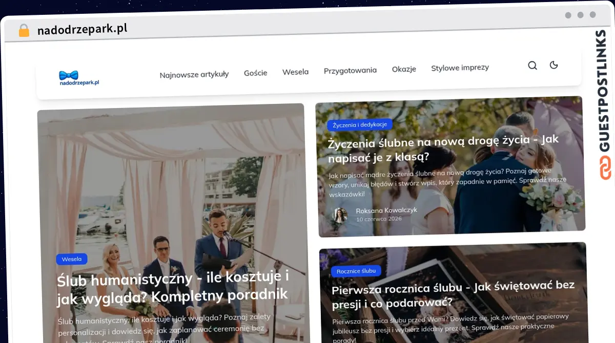 Publish Guest Post on nadodrzepark.pl