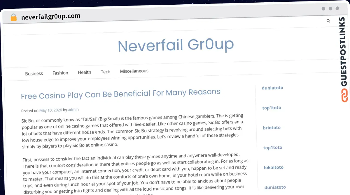 Publish Guest Post on neverfailgr0up.com