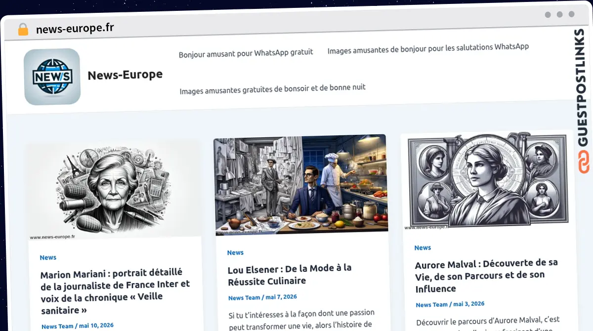 Publish Guest Post on news-europe.fr