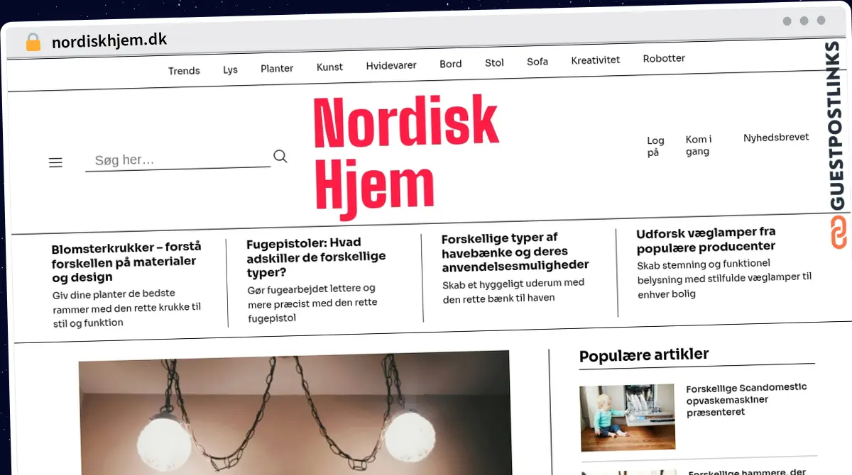 Publish Guest Post on nordiskhjem.dk
