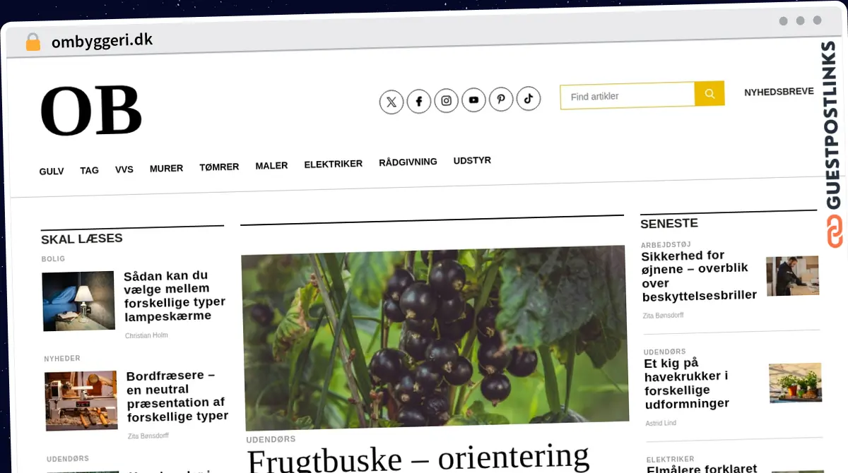 Publish Guest Post on ombyggeri.dk