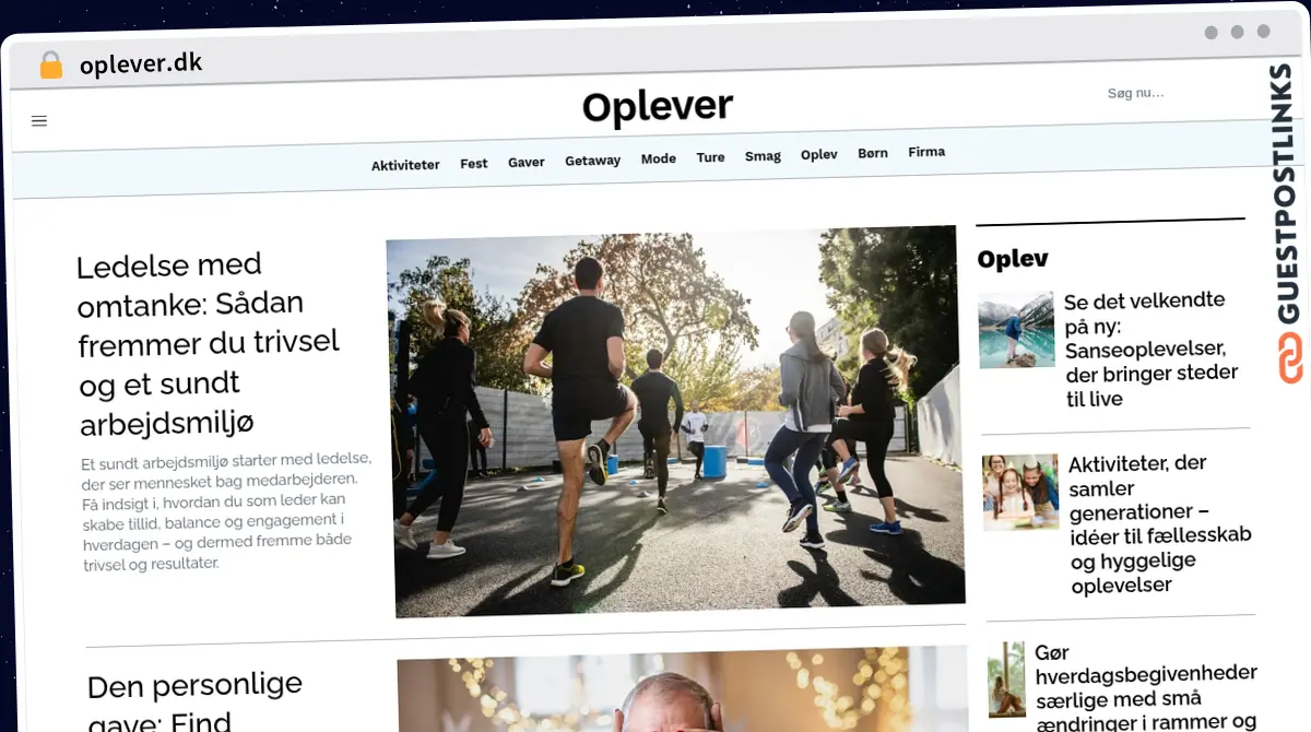 Publish Guest Post on oplever.dk