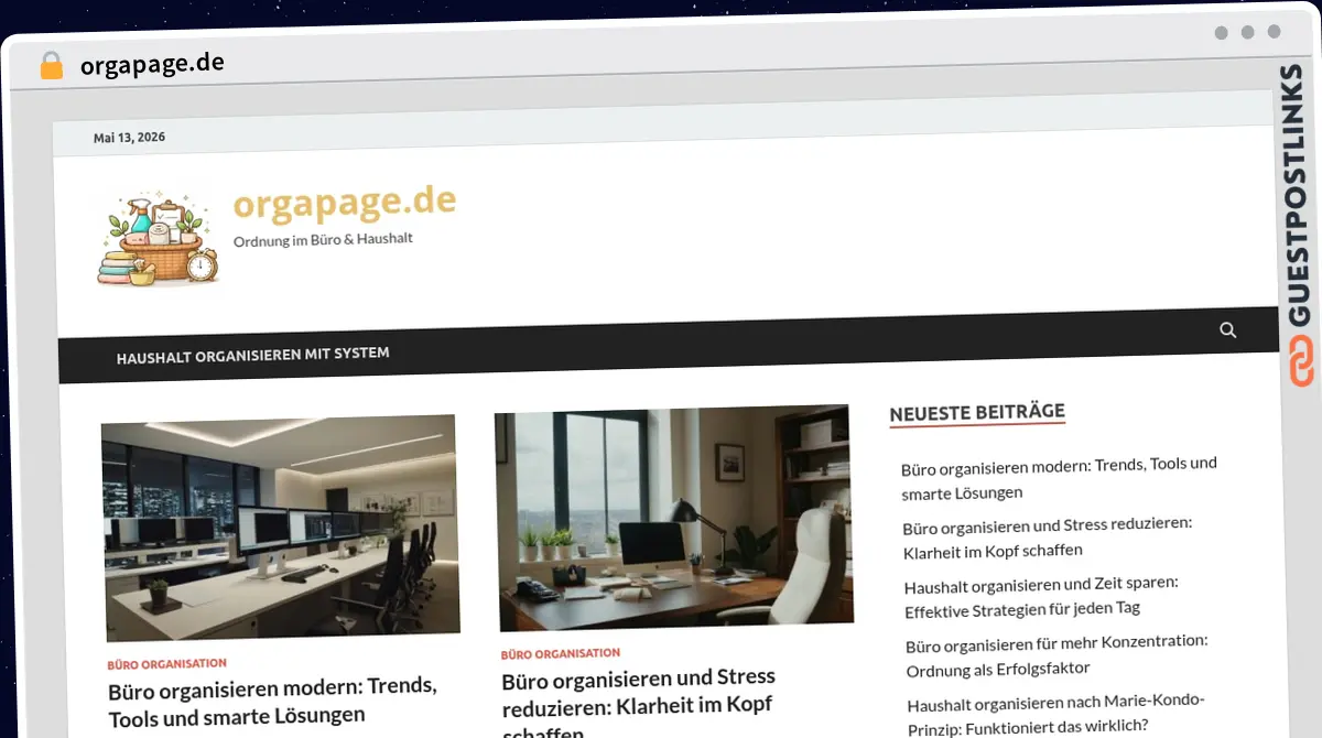 Publish Guest Post on orgapage.de