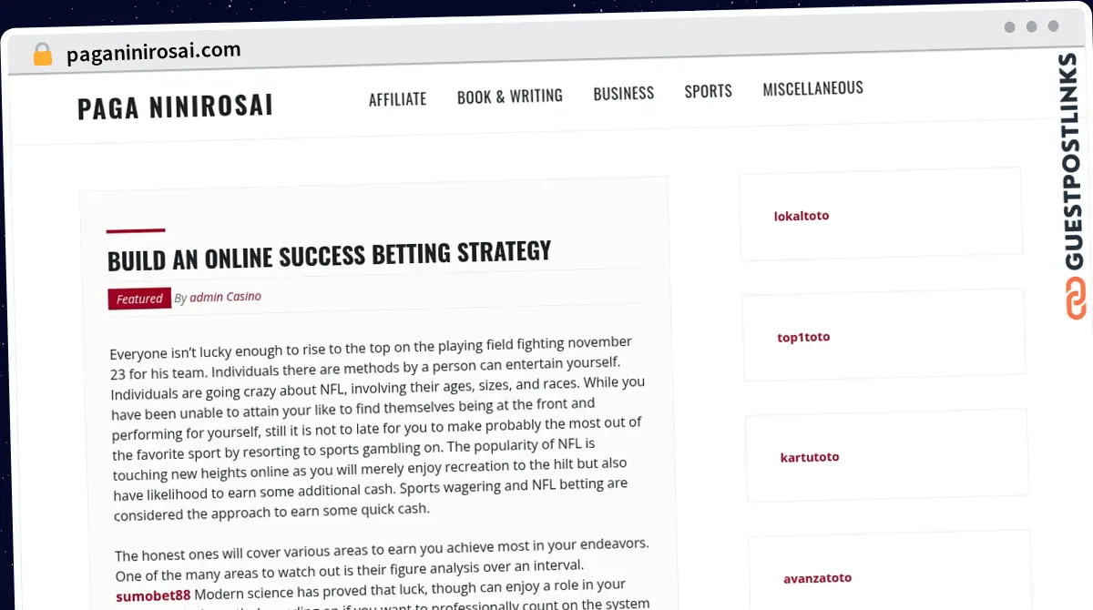 Publish Guest Post on paganinirosai.com