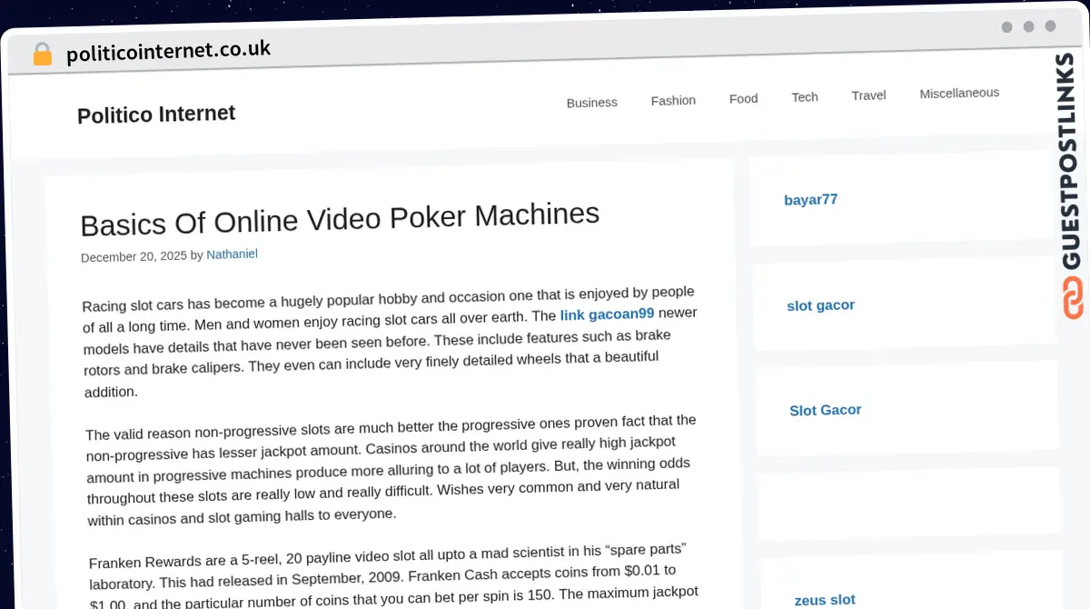 Publish Guest Post on politicointernet.co.uk