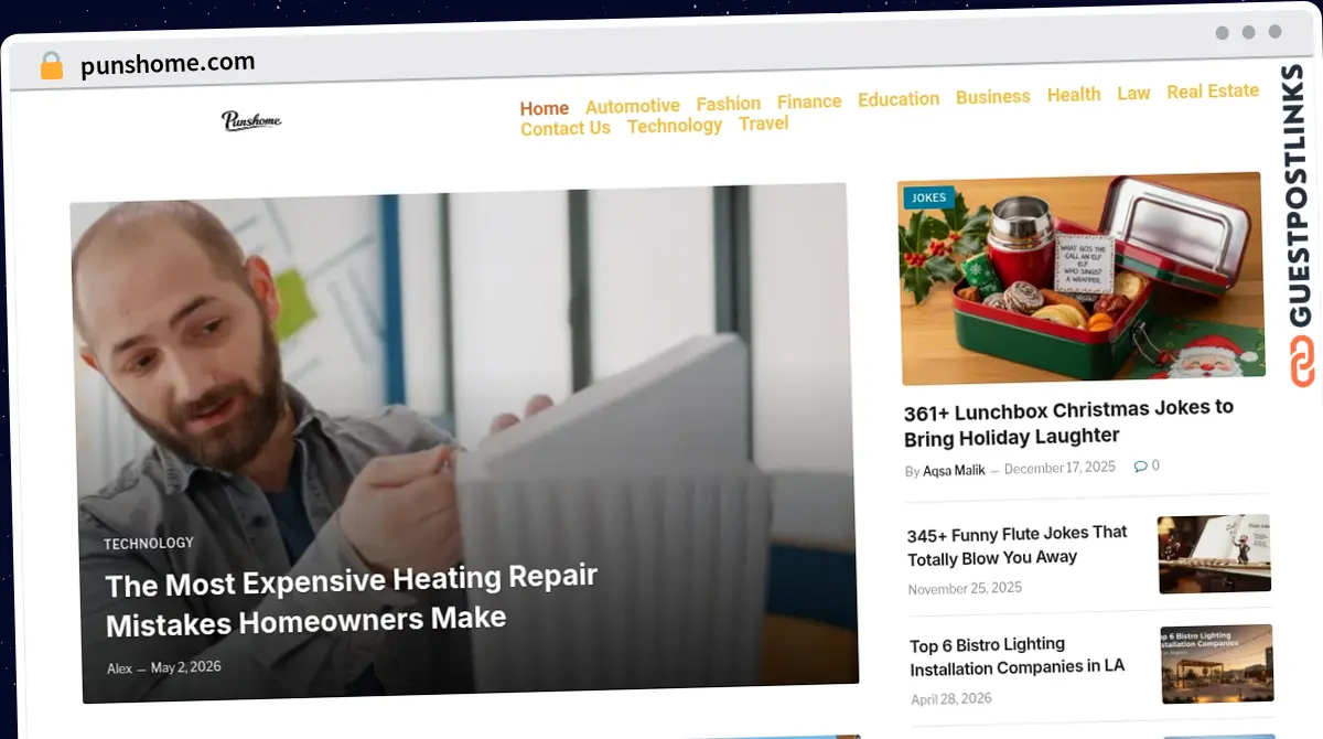 Publish Guest Post on punshome.com