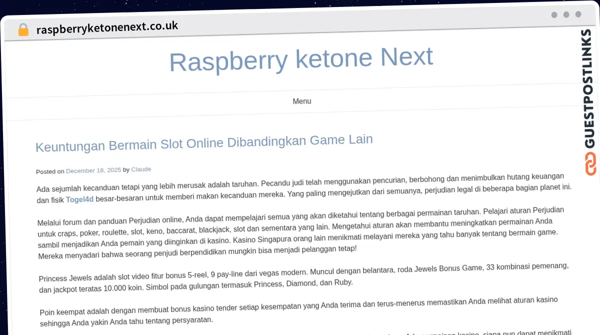 Publish Guest Post on raspberryketonenext.co.uk