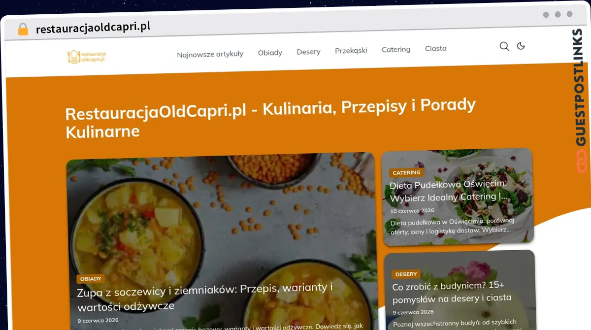 Publish Guest Post on restauracjaoldcapri.pl