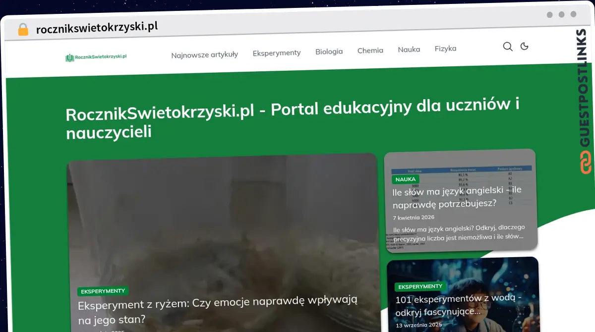 Publish Guest Post on rocznikswietokrzyski.pl