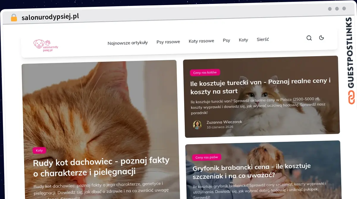 Publish Guest Post on salonurodypsiej.pl