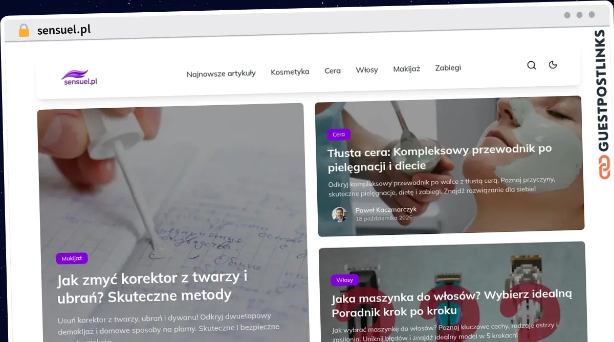 Publish Guest Post on sensuel.pl