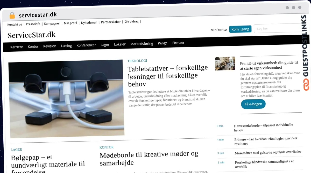 Publish Guest Post on servicestar.dk