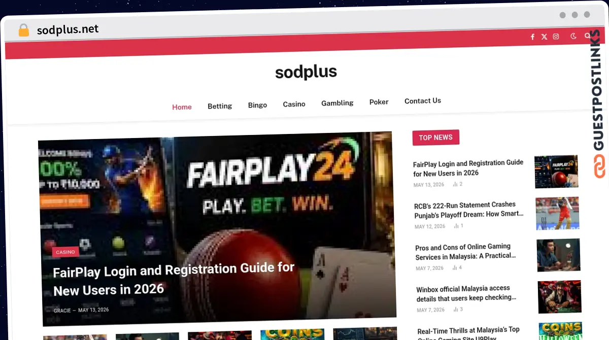 Publish Guest Post on sodplus.net