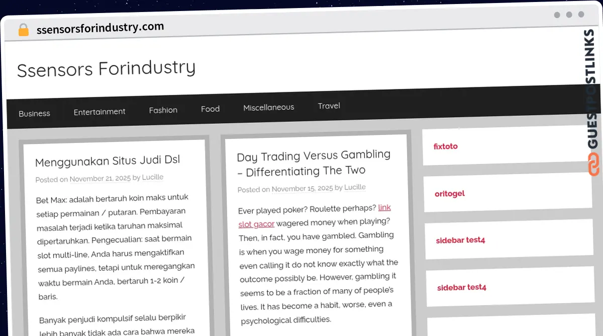 Publish Guest Post on ssensorsforindustry.com