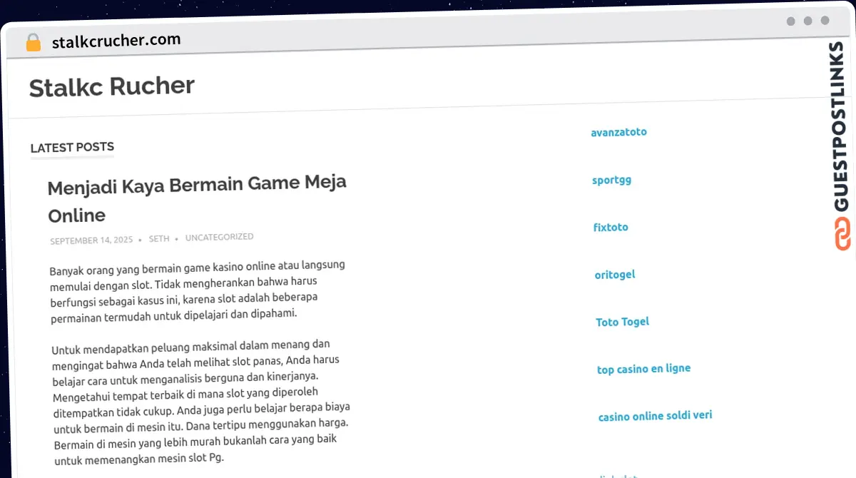 Publish Guest Post on stalkcrucher.com