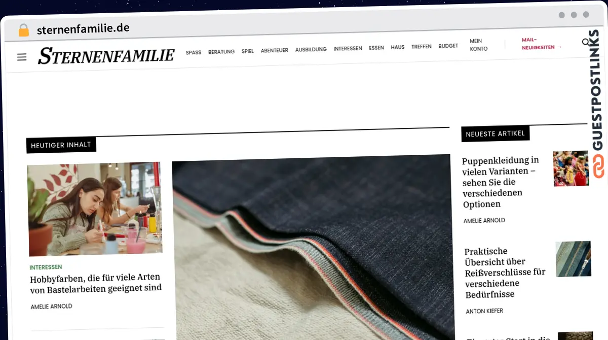 Publish Guest Post on sternenfamilie.de