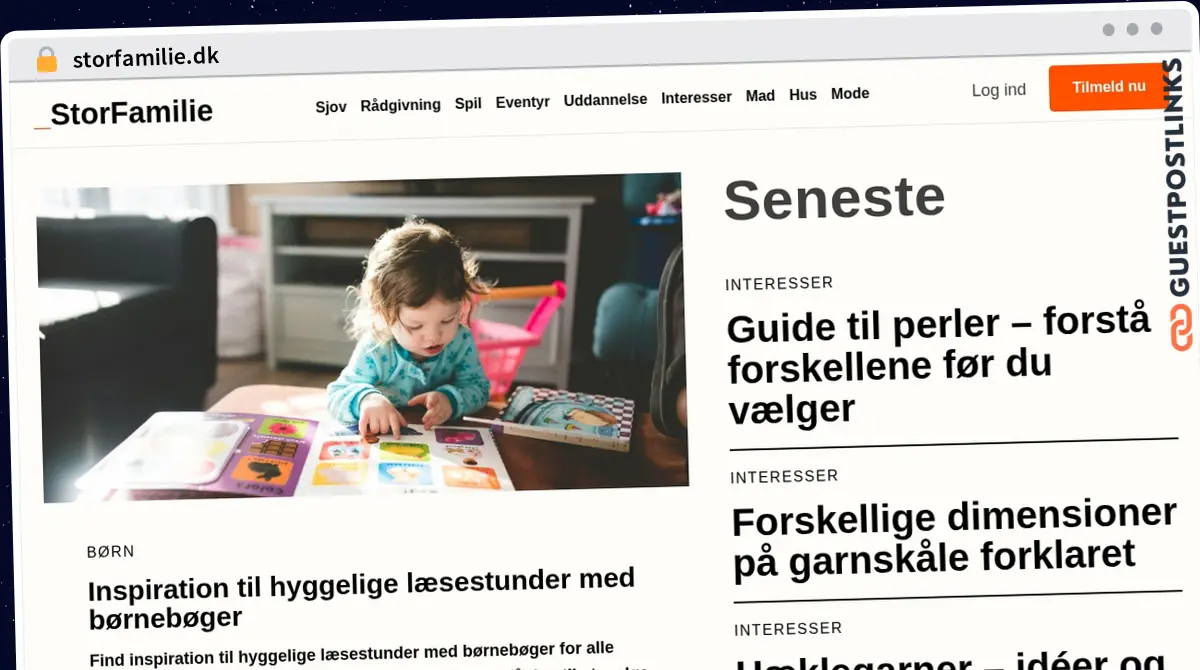 Publish Guest Post on storfamilie.dk