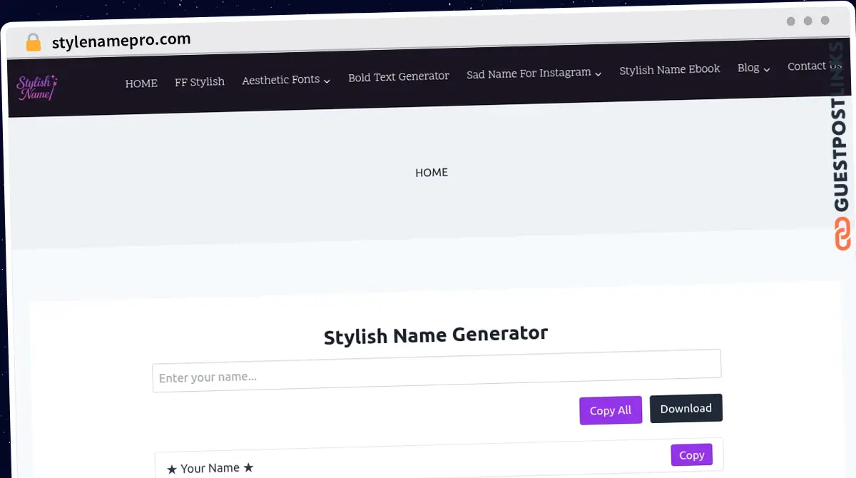 Publish Guest Post on stylenamepro.com