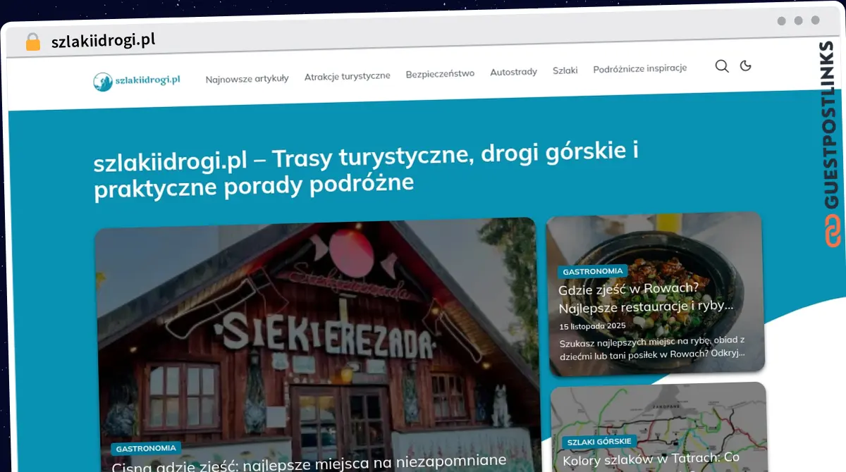 Publish Guest Post on szlakiidrogi.pl