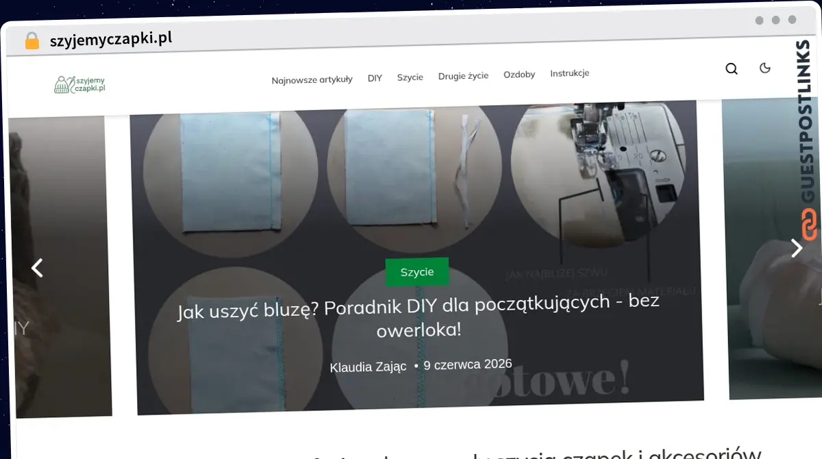 Publish Guest Post on szyjemyczapki.pl