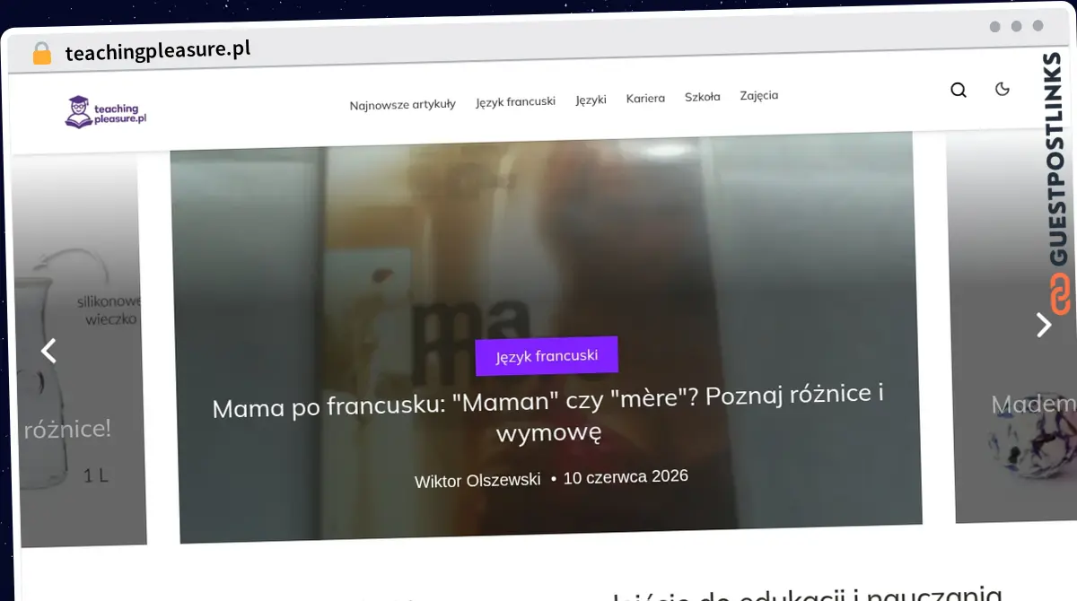 Publish Guest Post on teachingpleasure.pl