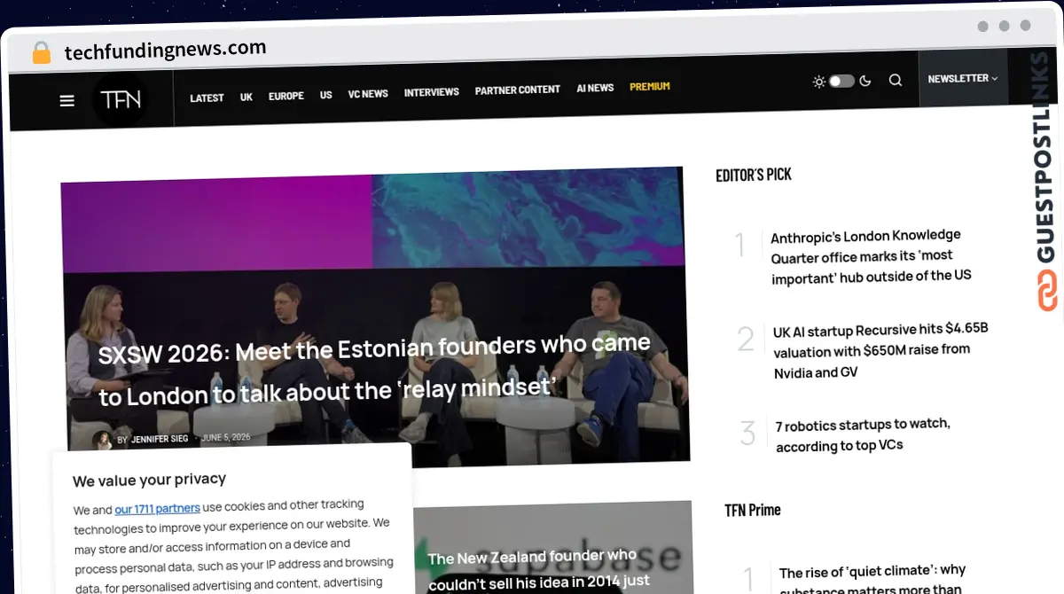 Publish Guest Post on techfundingnews.com