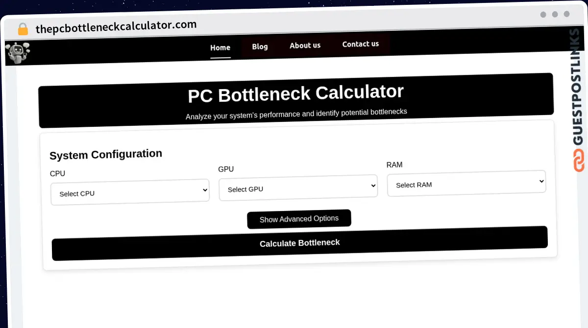 Publish Guest Post on thepcbottleneckcalculator.com