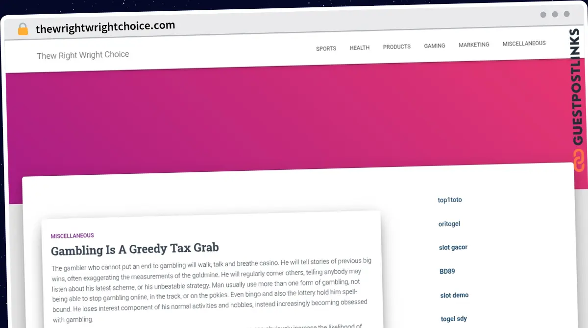 Publish Guest Post on thewrightwrightchoice.com