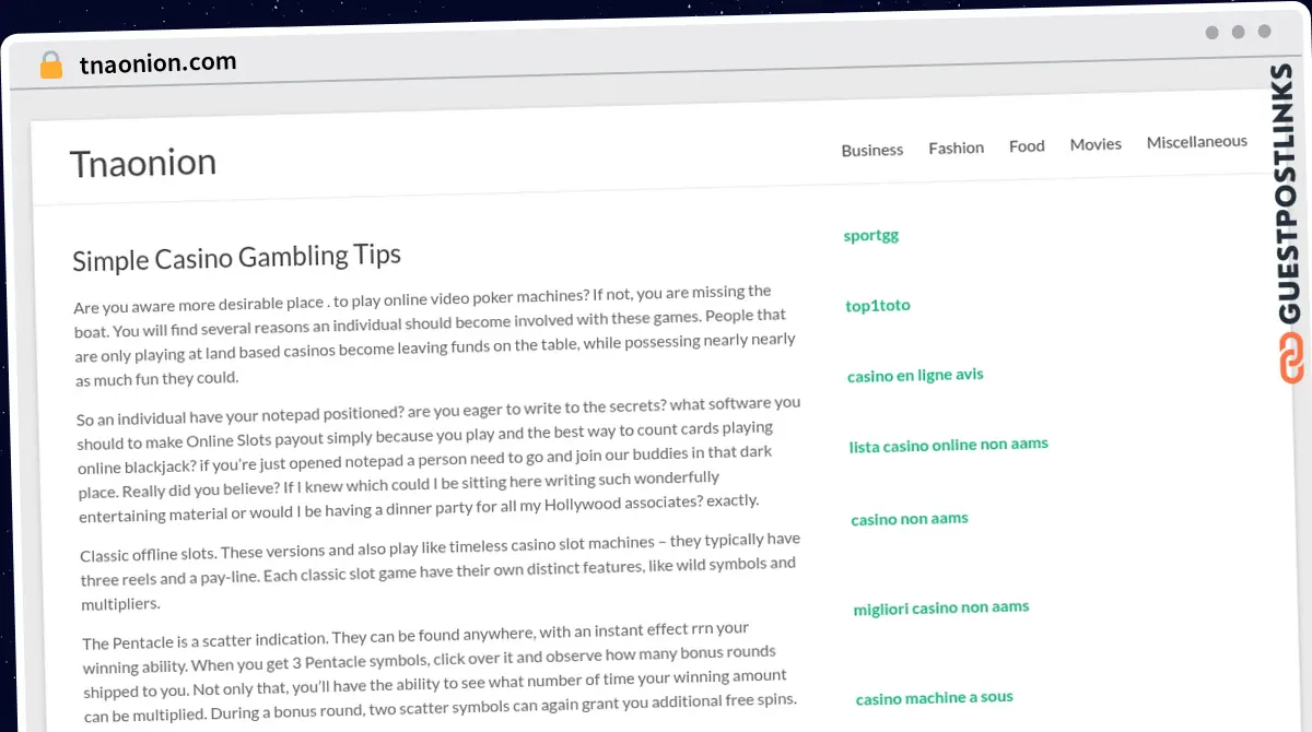 Publish Guest Post on tnaonion.com