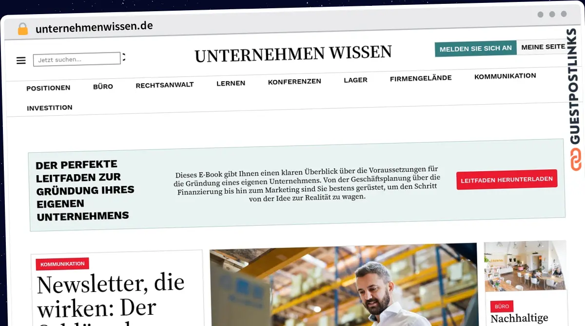 Publish Guest Post on unternehmenwissen.de