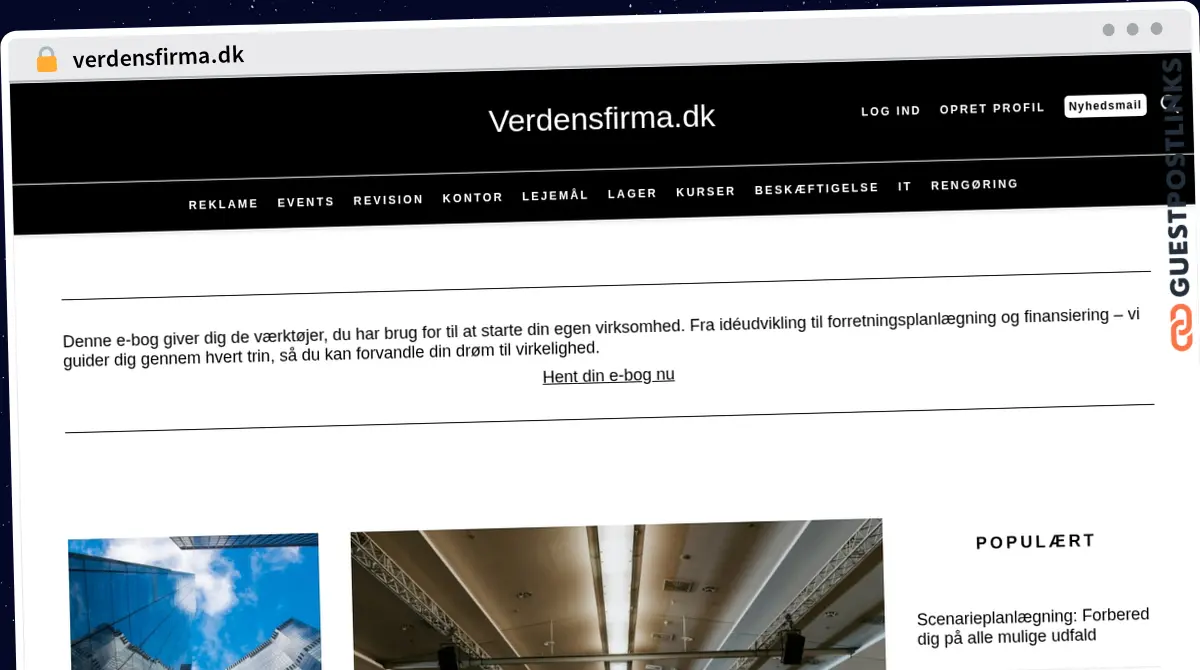 Publish Guest Post on verdensfirma.dk
