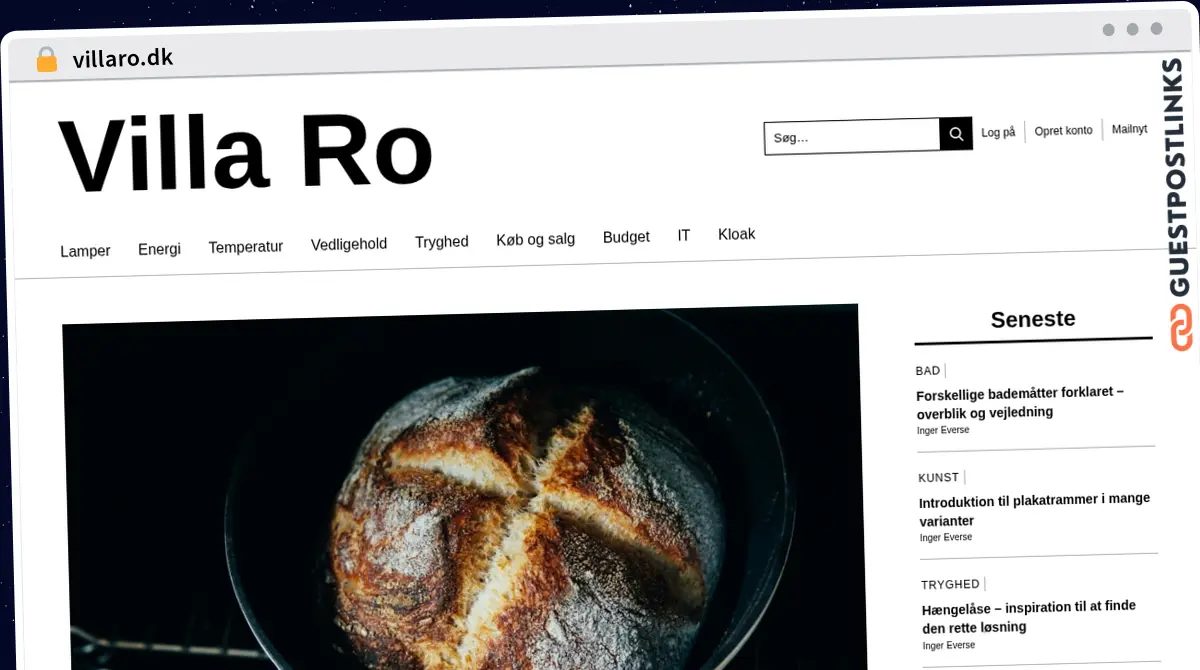 Publish Guest Post on villaro.dk