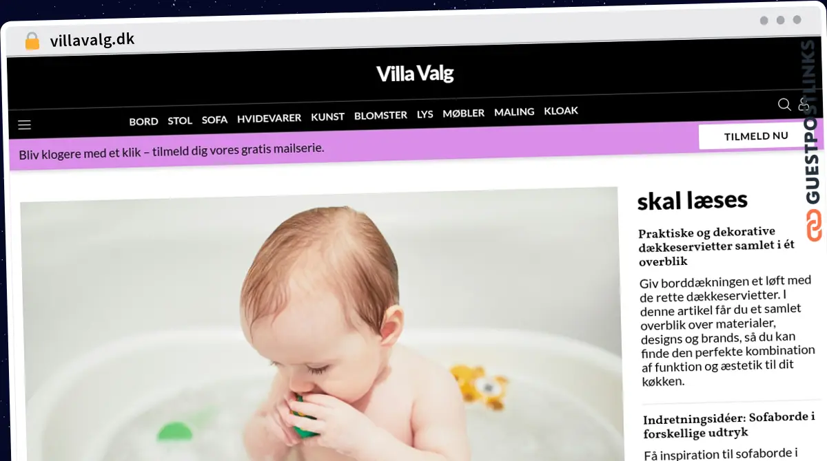 Publish Guest Post on villavalg.dk